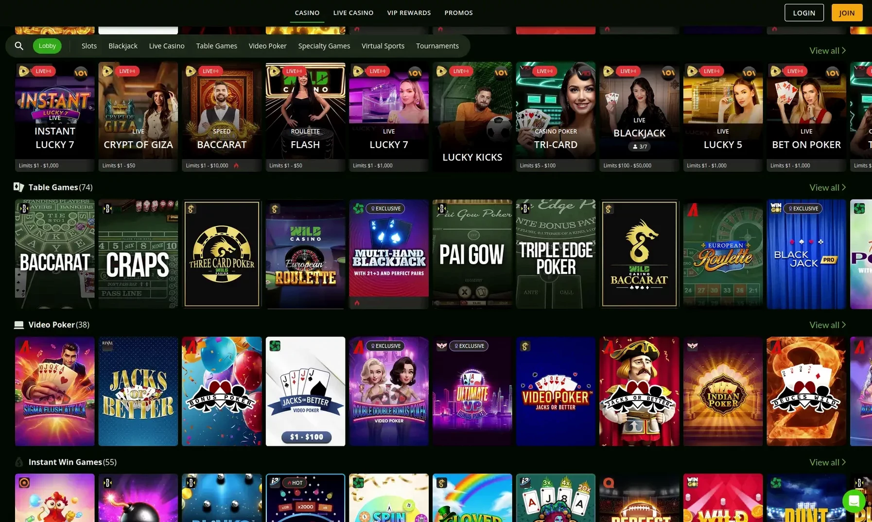 Интерфейс онлайн казино 1хслотс на мобильном устройстве